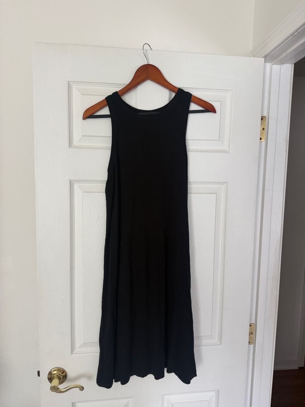 a new day Black Sleeveless Midi Shift Dress